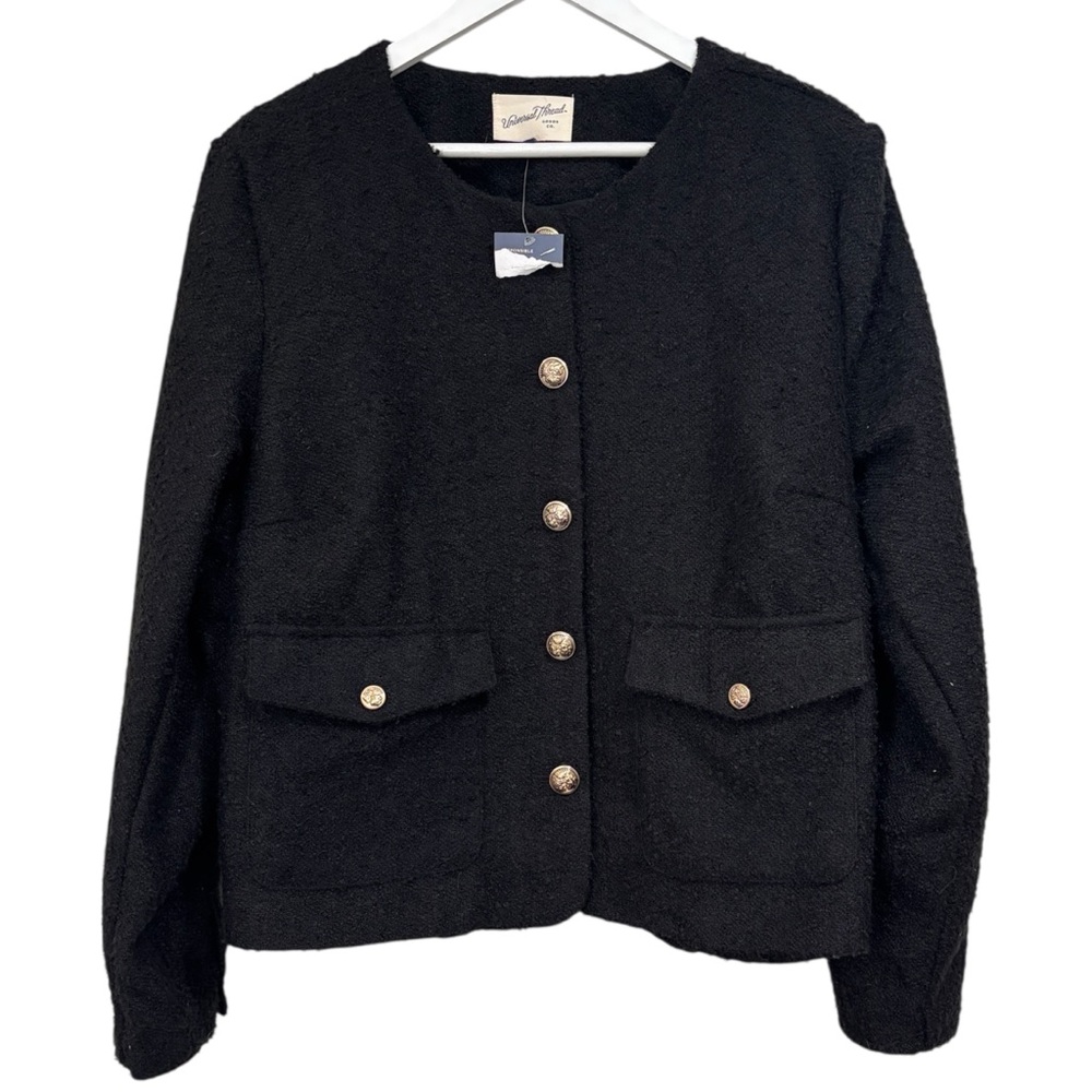 Universal Thread Cropped Black Blazer Jacket Size XXL NWT